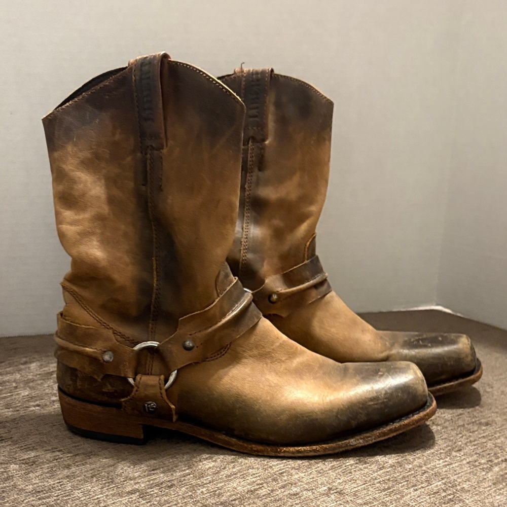 Brown Leather Cowboy Boots
